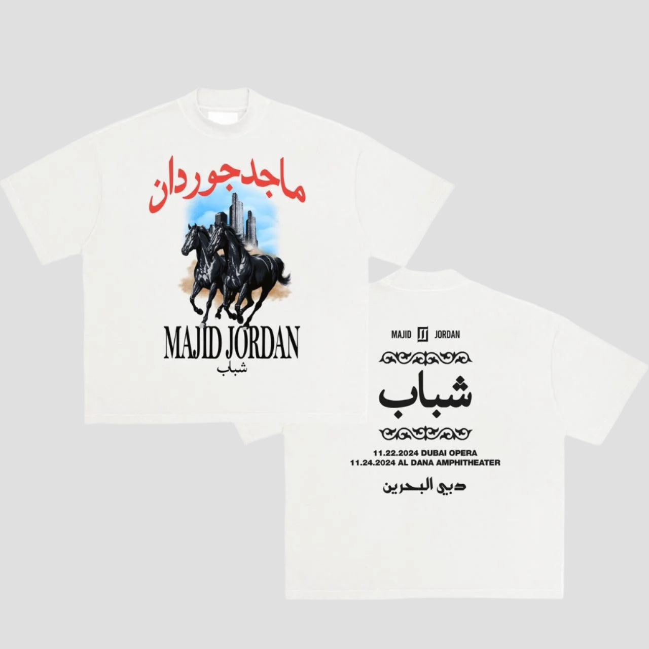 Majid Jordan x Shabab Intl White Horse Tee