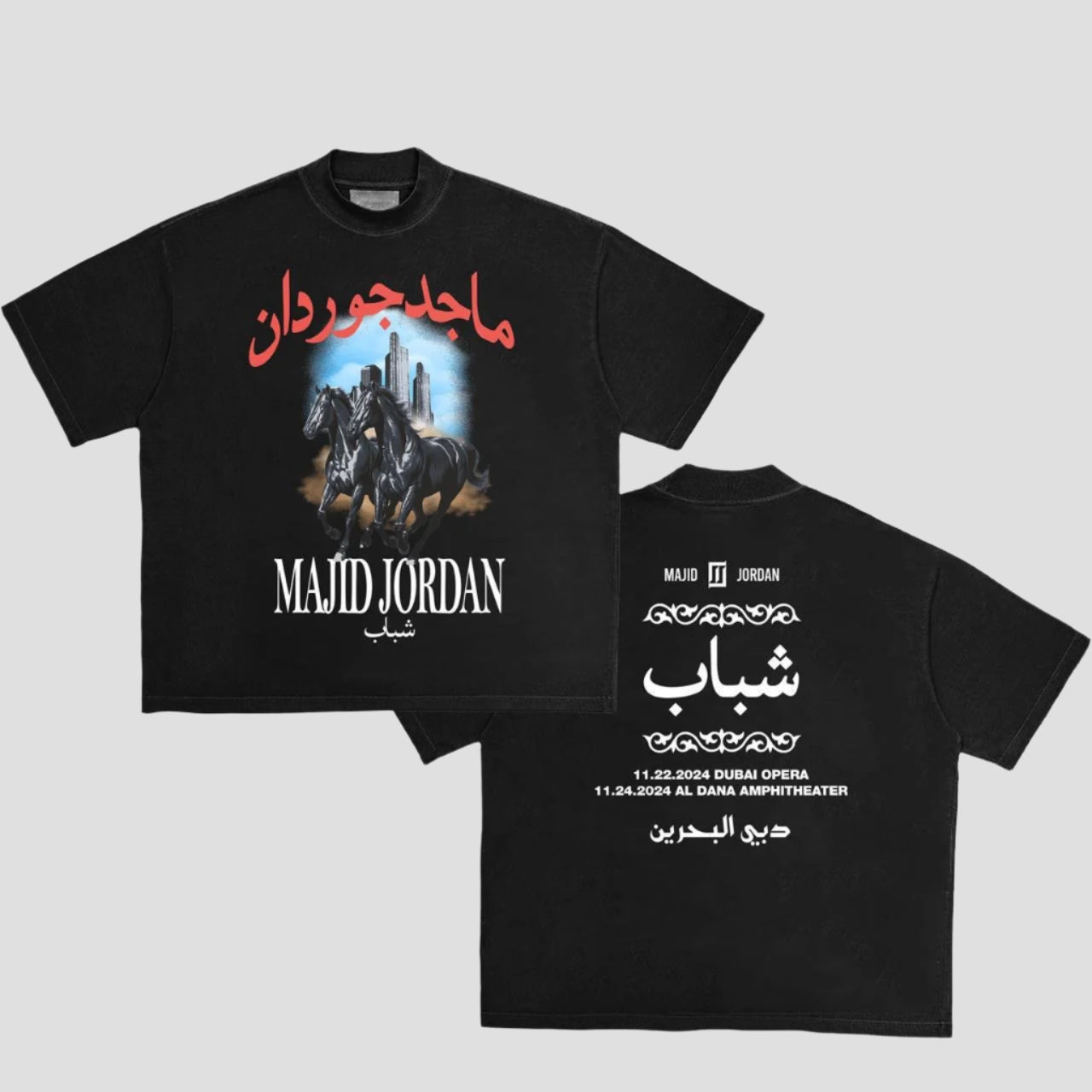Majid Jordan x Shabab Intl Black Horse Tee